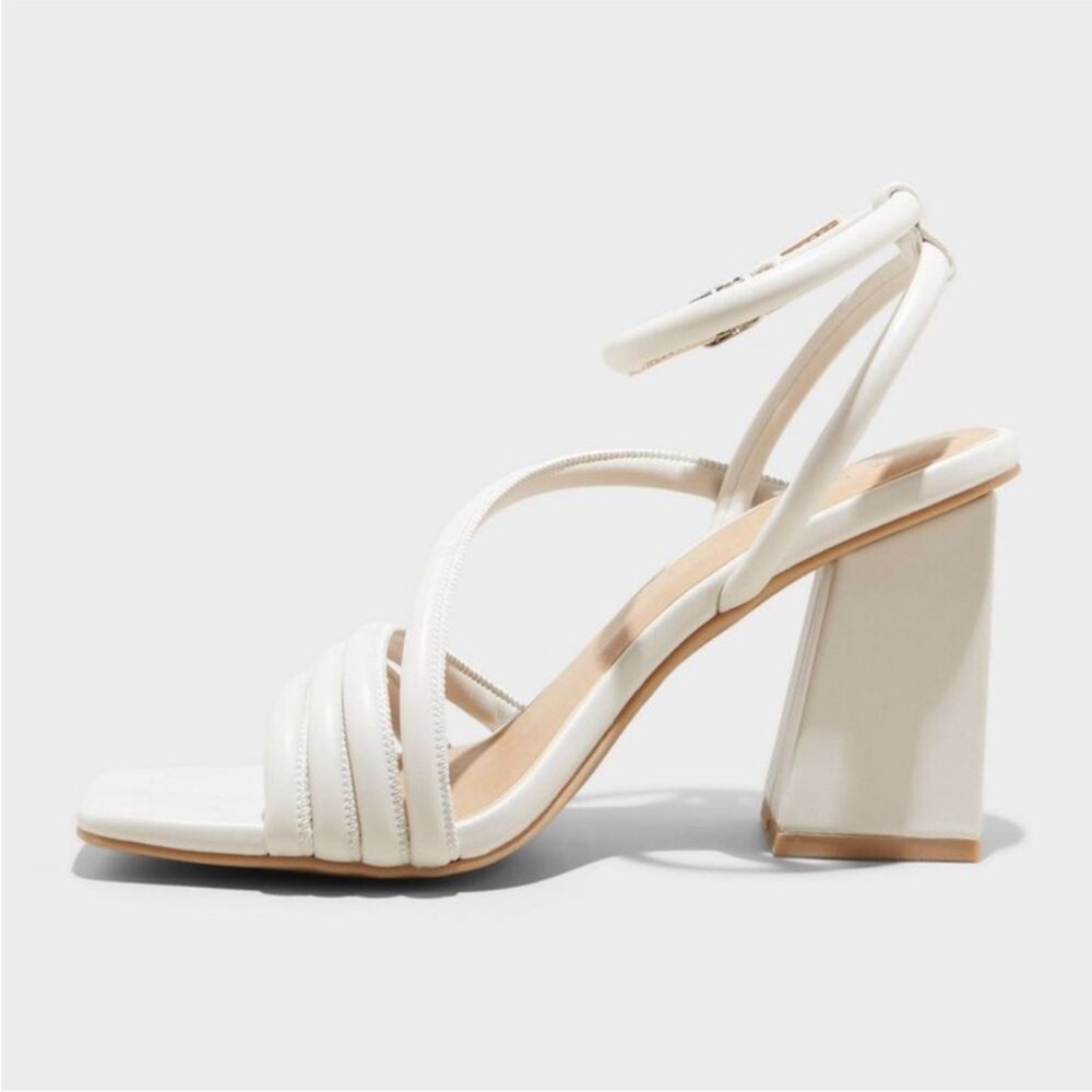 A NEW DAY Katana Cream Strappy Heels *flawed - Picture 2 of 9
